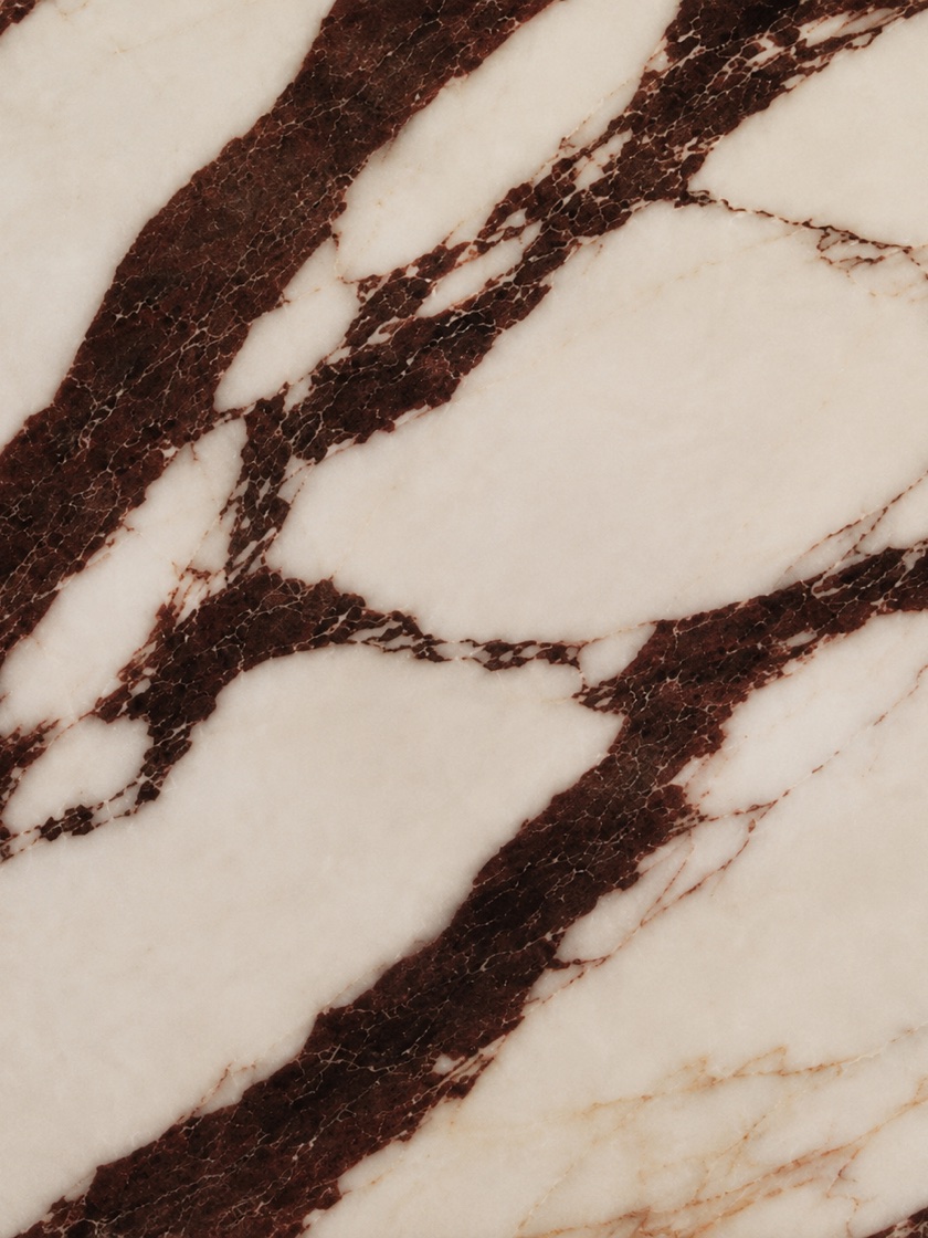 Ivory marble with burgundy veining